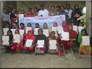 Certificate Giving Ceremony of first Batch of Fashion Garments Location : Bangla German Samprity,Coxbazar, Photo credit: Bangla German Samprity